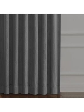 CENTRAL PARK ROD POCKET BACK TAB VELVET DARK GRAY CURTAIN SET NEW 2 PCS  52 X 63